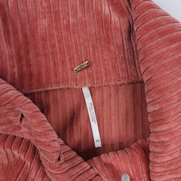 FREE PEOPLE Pink Corduroy Serena Pullover sz XS - Picture 4 of 5